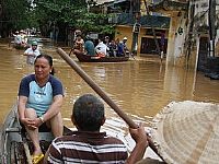 Cảnh ngập lụt tại thành phố Hội An do cơn bão số 9.